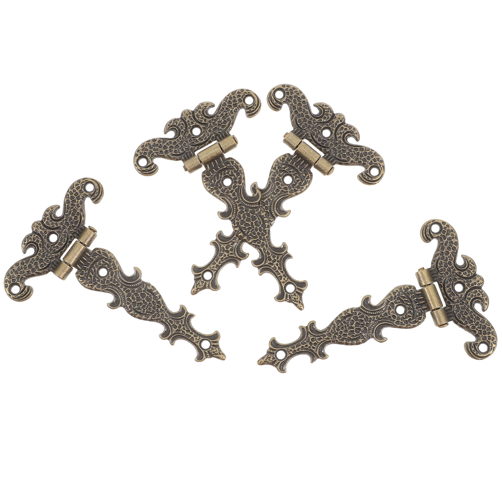 Vintage Furniture Hardware Replacement - 4Pcs Vintage Zinc Alloy Hinges Retro