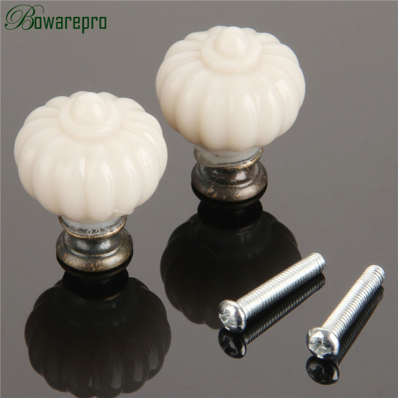 1Pc Acrylic Ivory White Pumpki - Furniture Hardware Drawer Pulls review and price