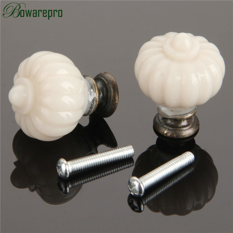 1Pc Acrylic Ivory White Pumpki - Furniture Hardware Drawer Pulls review and price