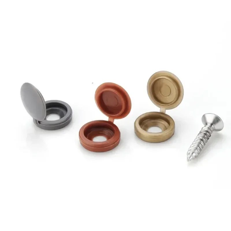 Hinged Plastic Screw Cap Cover - Furniture Hardware Fixing Screws review and price