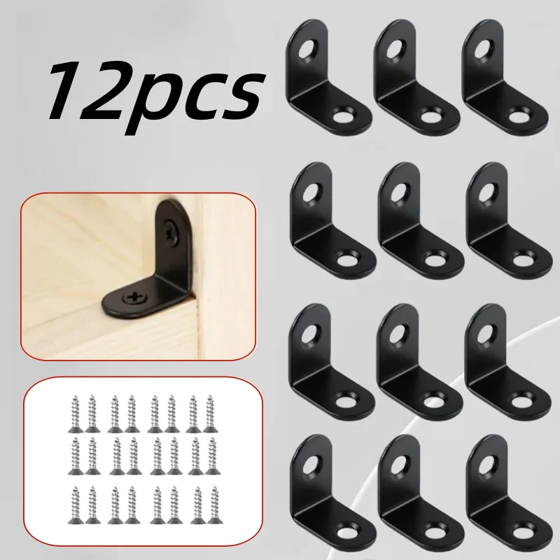 12pcs black metal right angle  - Used Furniture Hardware review and price