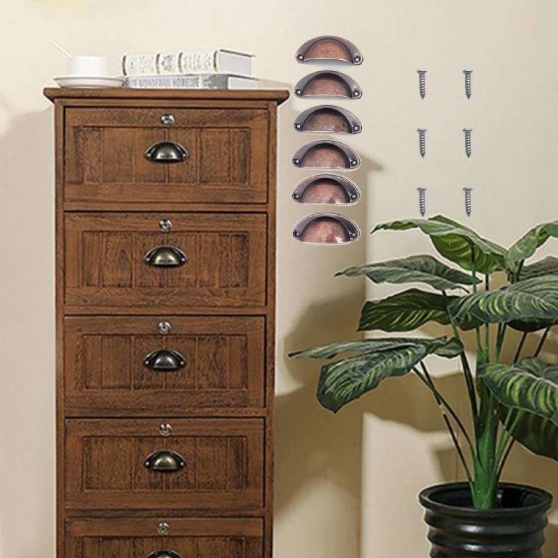 6 metal handles, arched-design - Furniture Hardware Items review and price