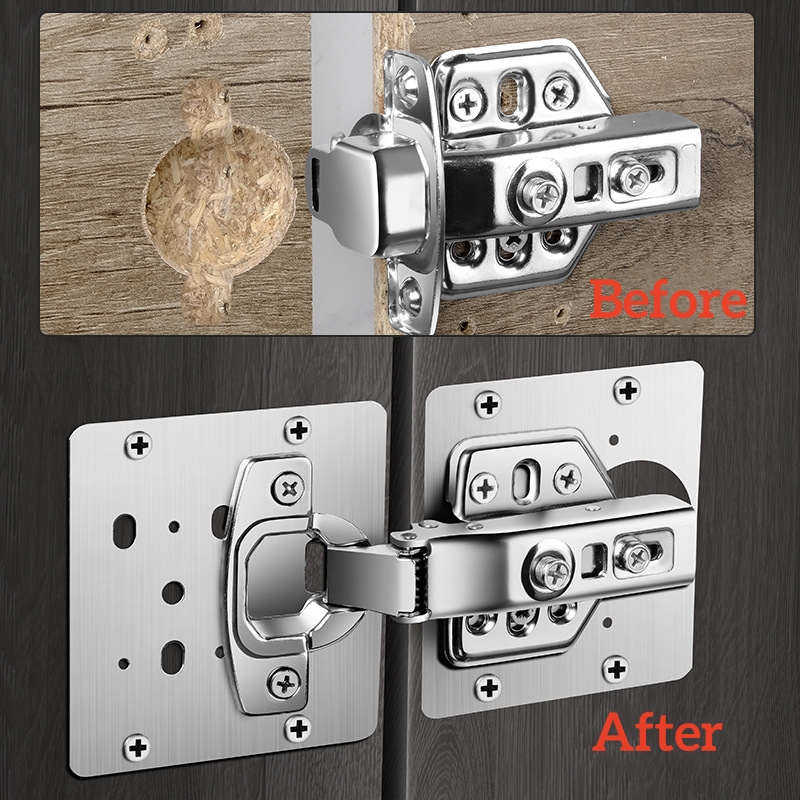 2/10Sets Hinge Repair Plate Ki - Furniture Hardware Fixing Screws review and price